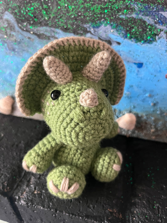 Crochet triceratops