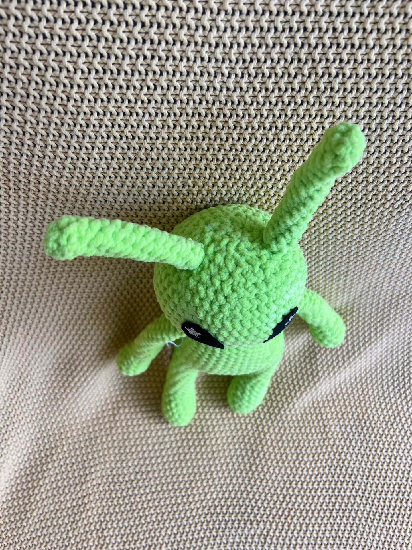 Handmade Alien Plush – 14.5” – Super Soft Chenille Yarn