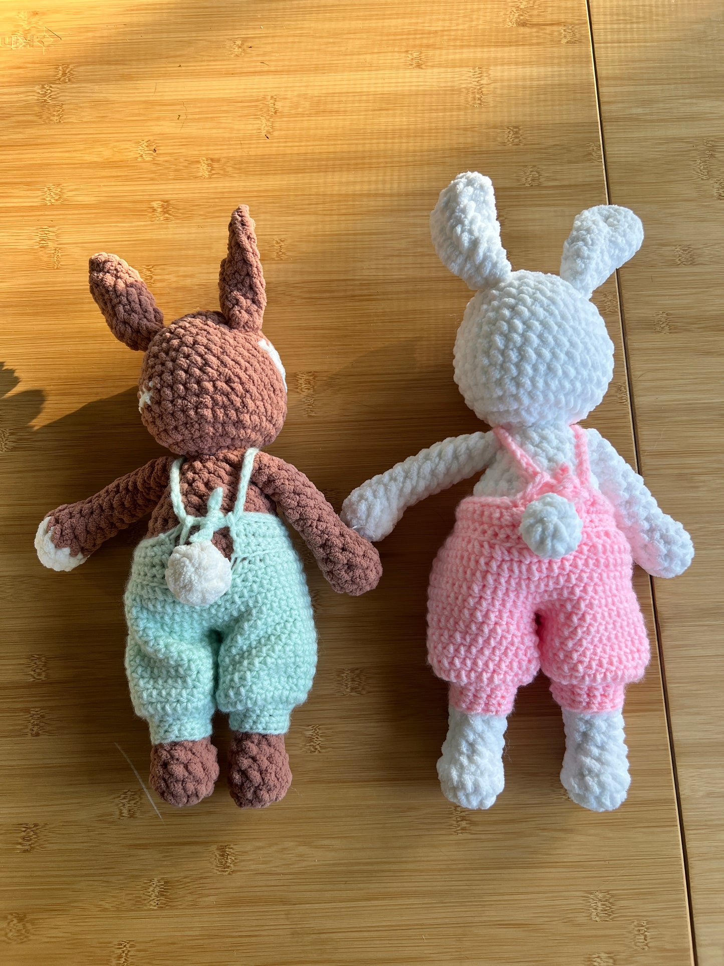 Cuddly bunny in overalls - Made to order