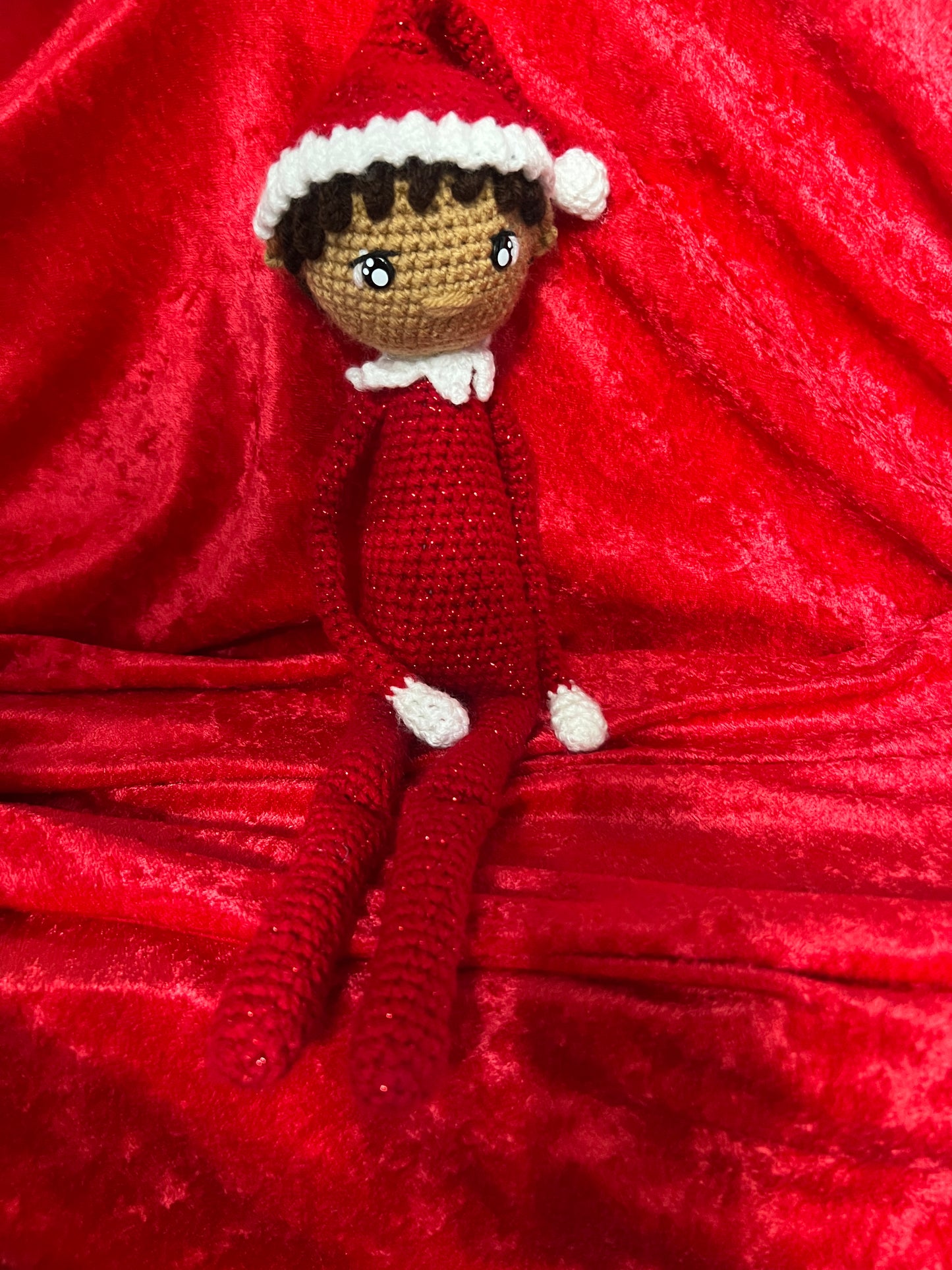 Handmade Crochet Elf on the Shelf Doll – Customizable and Inclusive