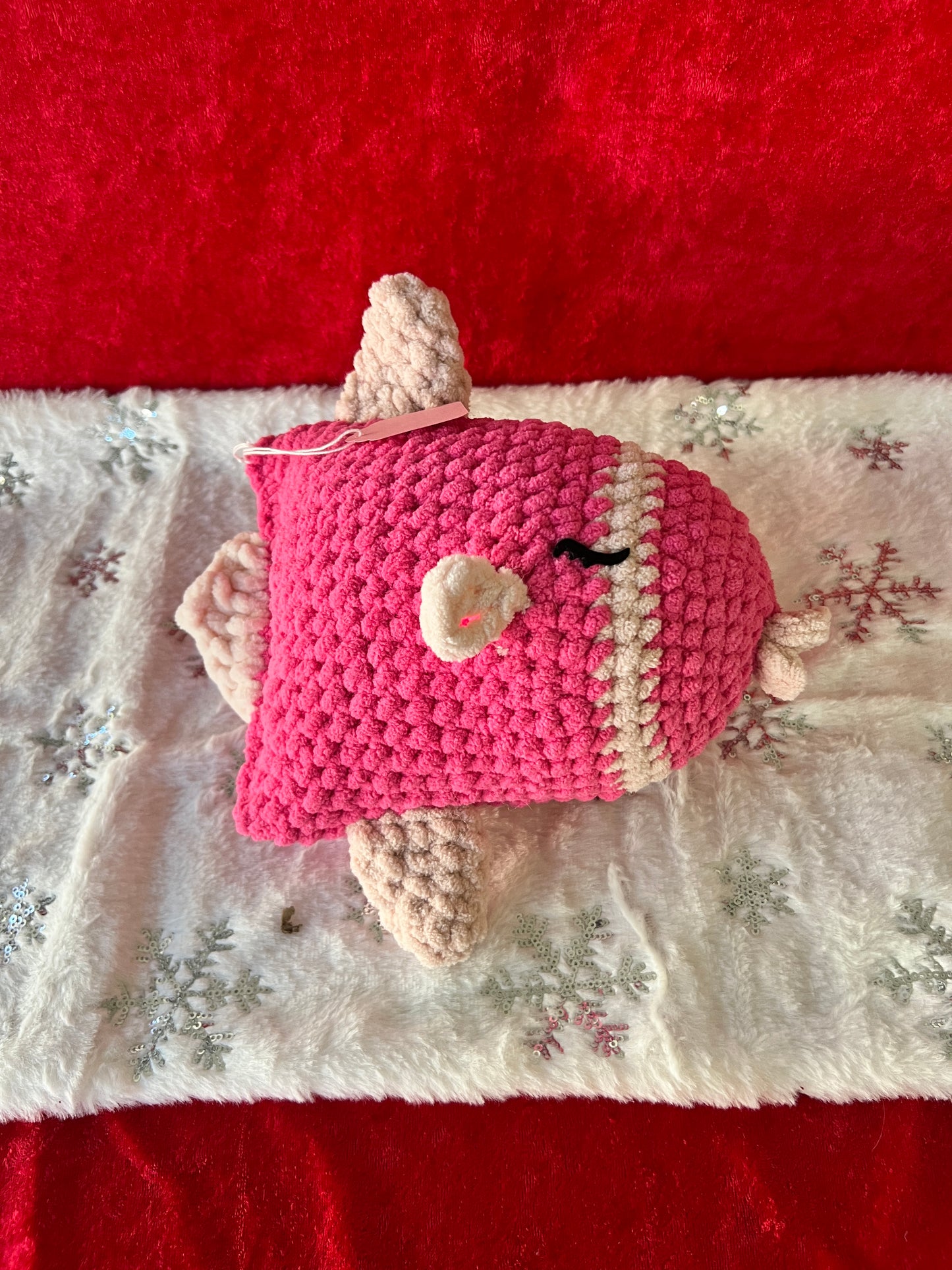 Cuddly pink sunfish- Ready to ship!