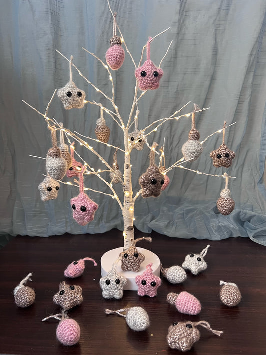 5 Mini crochet star ornaments