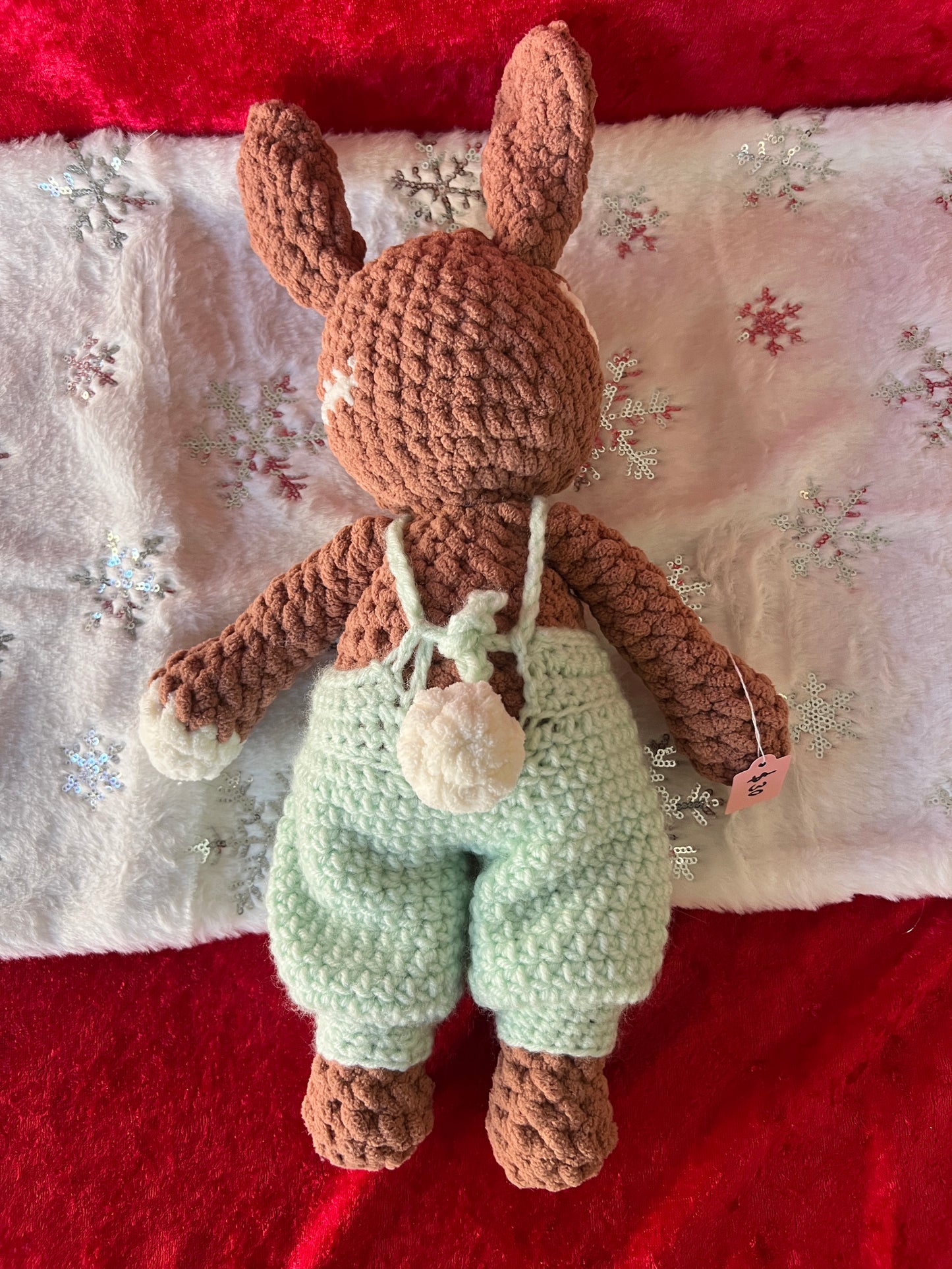 Cuddly bunny in overalls - Ready ship!