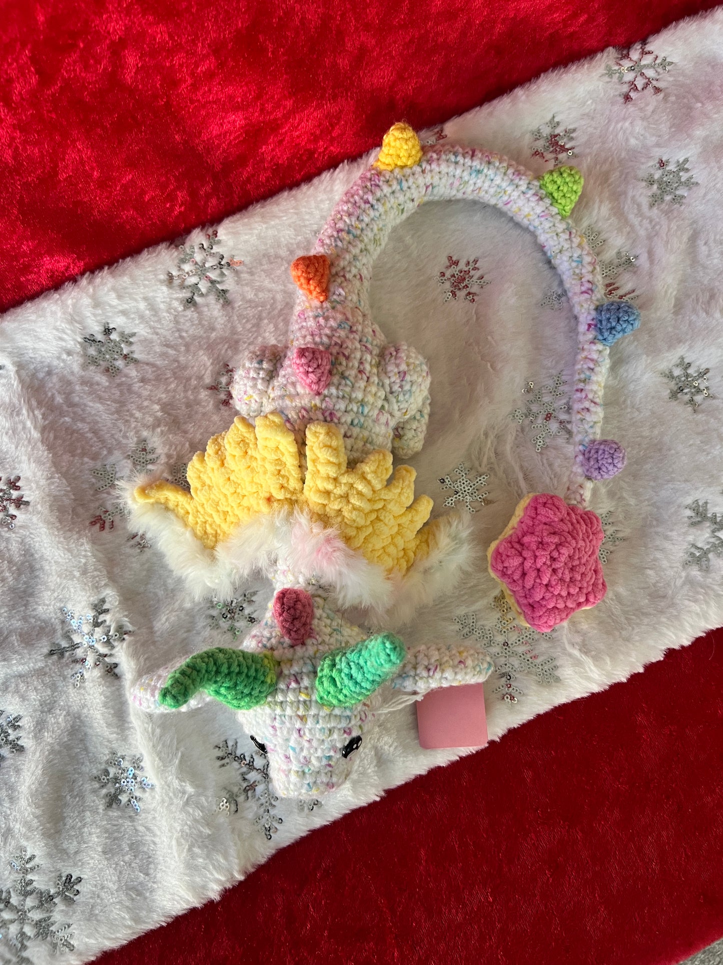 Birthday cake dragon- Made to order