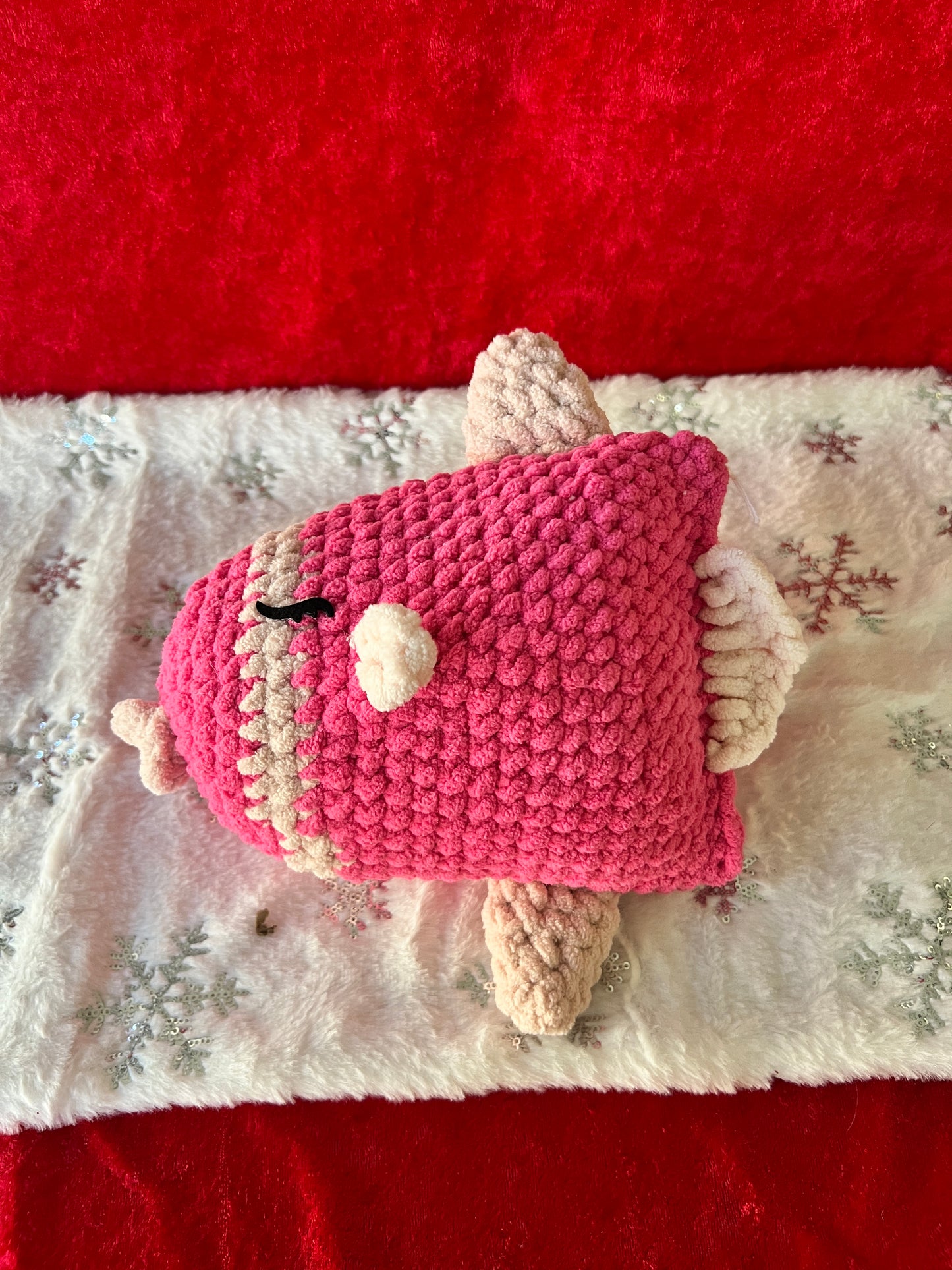 Cuddly pink sunfish- Ready to ship!