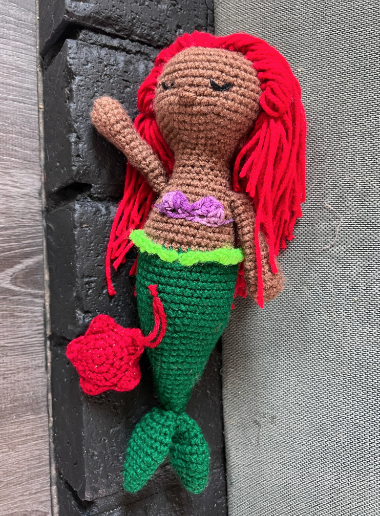 Crochet mermaid doll